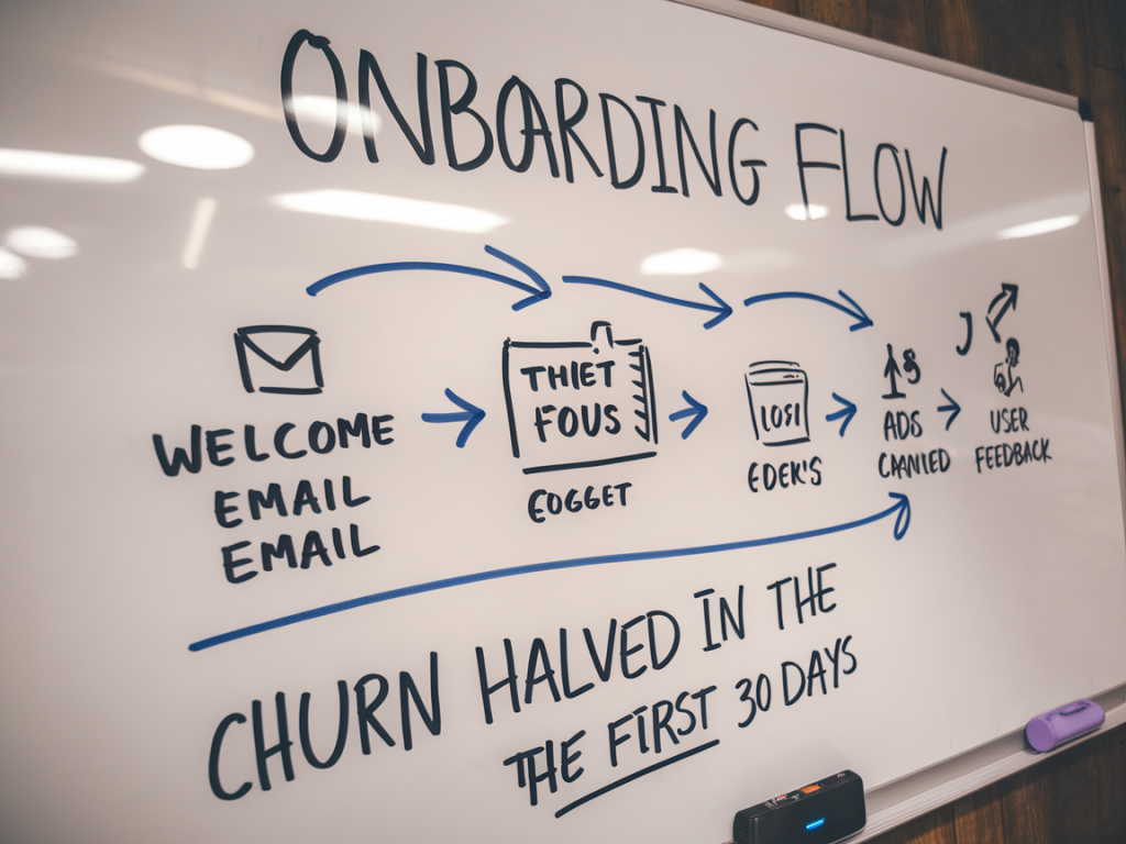 Wie erstelle ich einen 6‑stufigen onboarding‑flow, der churn in den ersten 30 tagen halbiert