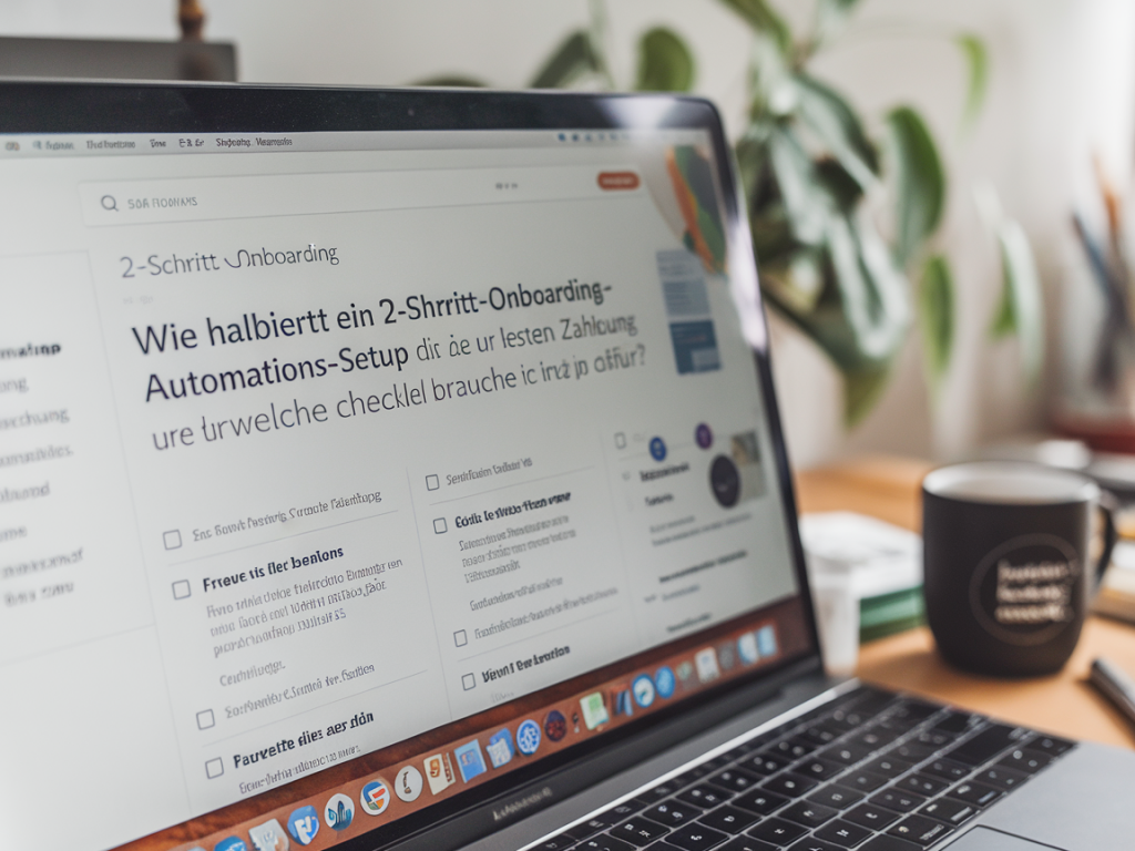 Wie halbiert ein 2‑Schritt‑Onboarding‑Automations‑Setup die Zeit bis zur ersten Zahlung und welche Checkliste brauche ich dafür