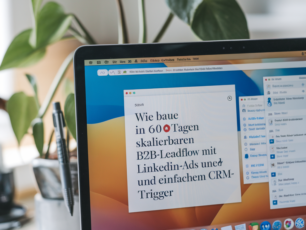 Wie baue ich in 60 Tagen einen skalierbaren B2B‑Leadflow mit LinkedIn‑Ads und einfachem CRM‑Trigger