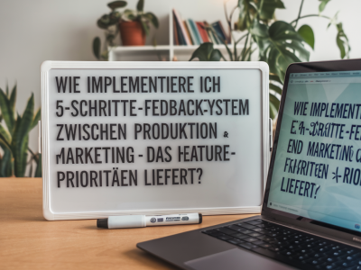 Wie implementiere ich ein 5‑schritte‑feedbacksystem zwischen produktion und marketing, das reale feature‑prioritäten liefert