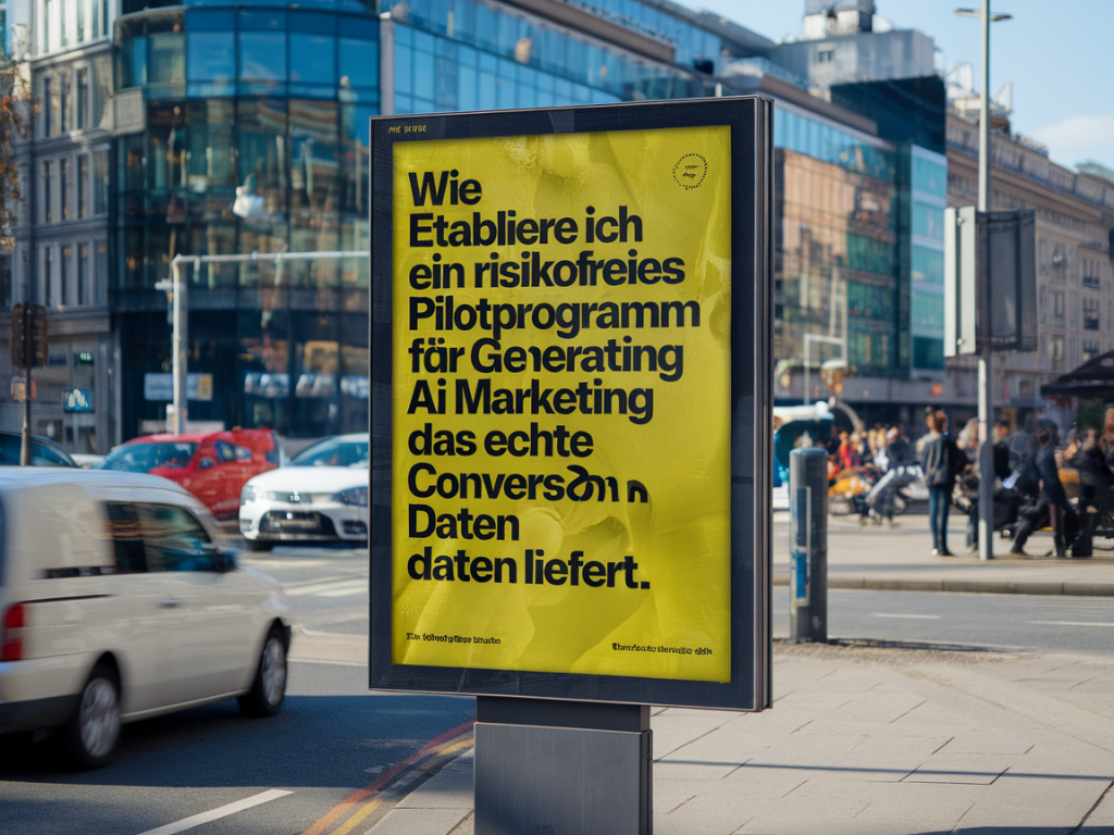 Wie etabliere ich ein risikofreies pilotprogramm für generative ai im marketing, das echte conversion daten liefert