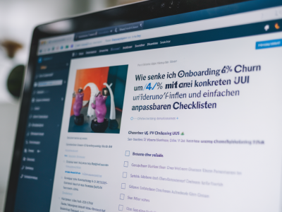 Wie senke ich onboarding‑churn um 4 mit drei konkreten UI‑Änderungen und einfachen anpassbaren checklisten