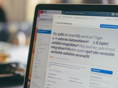Wie prüfe ich innerhalb von 7 tagen, ob ein externes automations‑tool (z. B. zapier) wirklich integrations‑kosten spart oder versteckte aufwände verursacht